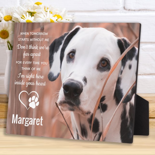 Placa Expositora Regalo conmemorativo para perros - Recuerdo de pér (Subido por el creador)