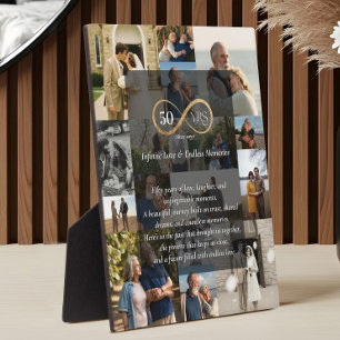 Placa Expositora Regalo de 50 años de Collage de fotos infinito