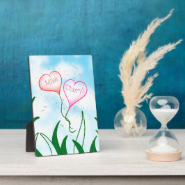 Placa Expositora Regalo de Arte con Nombres Personalizados para Par