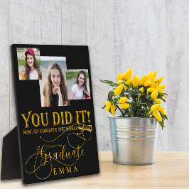 Placa Expositora Regalo de Black Gold Graduation Multi Photo Keepsa