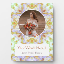 Placa Expositora Regalo de Boda Personalizado Verde Marrón Estrella