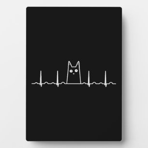 Placa Expositora regalo de corazón para niños de gato negro