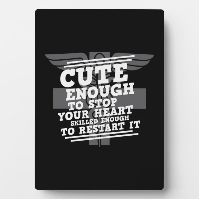 Placa Expositora Regalo de enfermera lo suficientemente lindo como  (Frente)