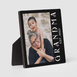 Placa Expositora Regalo de foto moderno establecido de abuela perso