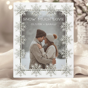 Placa Expositora Regalo de foto Snowflake Snow Much Love para él/el
