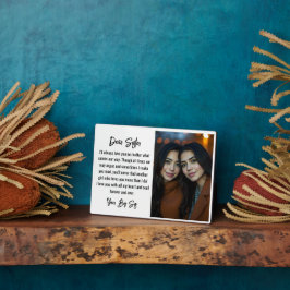 Placa Expositora Regalo de guión para Collage de fotos hermano