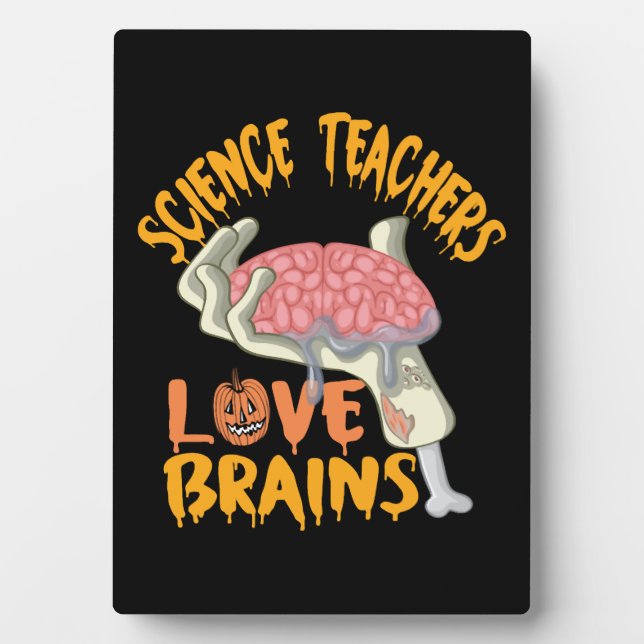 Placa Expositora Regalo De Halloween Para Profesores De Ciencia Cam (Frente)