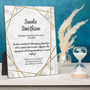 Placa Expositora regalo de jubilación para jefe, empleado, servicio