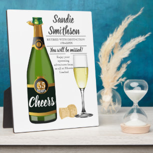 Placa Expositora regalo de jubilación para jefe, empleado, servicio