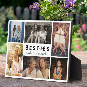 Placa Expositora Regalo de Mejores Amigas Selfie Fotografía Collage