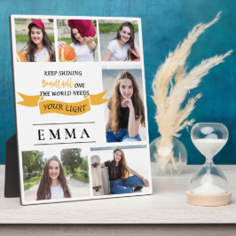 Placa Expositora Regalo de múltiples fotos de graduación Keep Shini