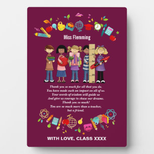 Placa Expositora Regalo de nombre personalizado de reconocimiento d