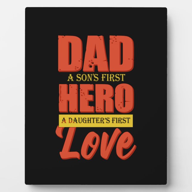 Placa Expositora Regalo de padre | Papá Hero Love (Frente)