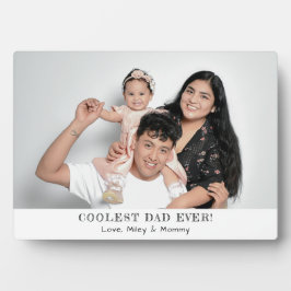 Placa Expositora Regalo de Recuerdos del Día del Padre más frío de 