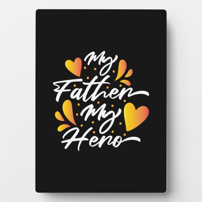 Placa Expositora Regalo del abuelo | Mi padre mi héroe (Frente)