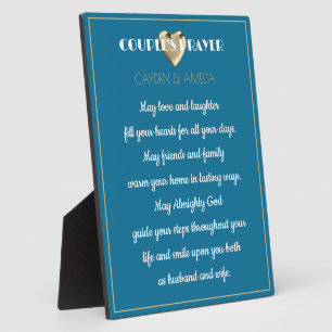 Placa Expositora Regalo del boda de la oración de la pareja