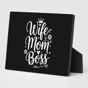 Placa Expositora Regalo del Día de la Madre para Esposa Mamá Jefa L