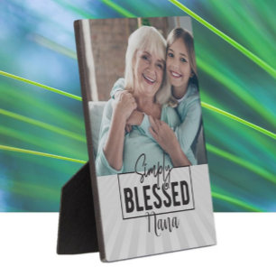 Placa Expositora Regalo! Foto personalizada "Simplemente bendecida"