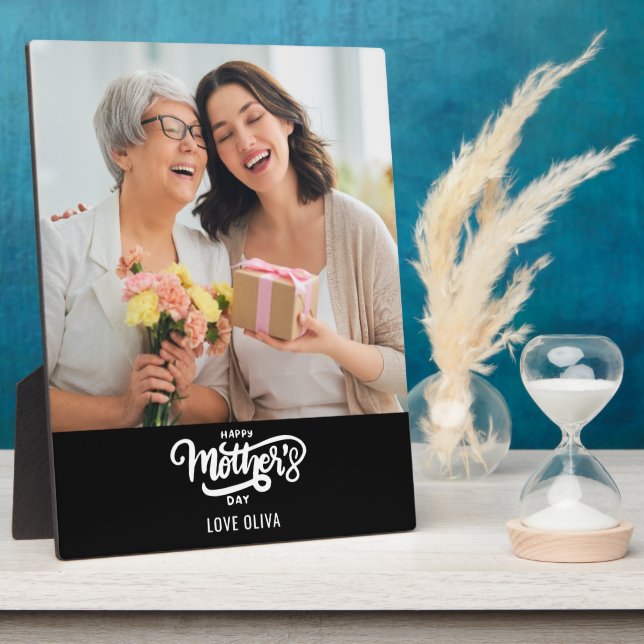 Placa Expositora Regalo fotográfico Feliz Día de la Madre (Lado)