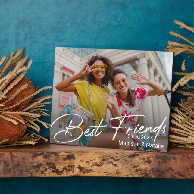 Placa Expositora Regalo fotográfico moderno de amistad (Lado)