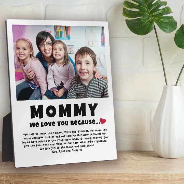 Placa Expositora Regalo fotográfico personalizado de mamá de los ni (Subido por el creador)