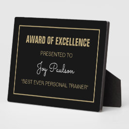 Placa Expositora ¡Regalo! Maqueta de la mesa del mejor entrenador p