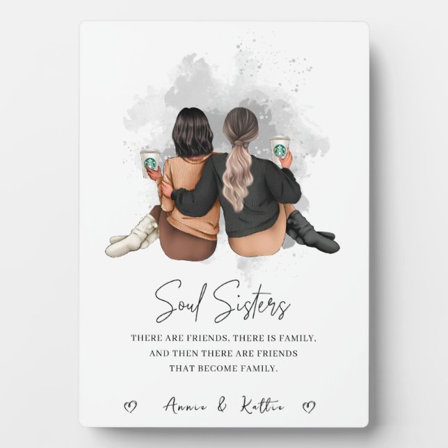 Placa Expositora Regalo navideño para amigos, regalo para alma herm (Frente)