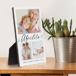 Placa Expositora Regalo para Abuelita | Nietos 3 Collage de fotos<br><div class="desc">Envía un hermoso regalo personalizado a tu abuela "Abuelita" que ella apreciará para siempre. Paquetes de collage de fotos de nietos personalizados especiales para mostrar sus propias fotos y recuerdos familiares especiales. Nuestro diseño presenta un sencillo diseño de collage de 3 fotos con "Abuelita" diseñado en un hermoso estilo de...</div>