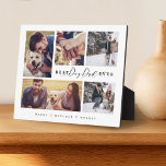 Placa Expositora Regalo Para El Mejor Collage de fotos Familiar De<br><div class="desc">Muéstrale a tu asombroso papá de perro lo maravilloso y amado que es con nuestra elegante placa de collage de fotos del personalizado "Mejor Papá Perro Nunca". El diseño presenta el "Mejor Papá Perro" en diseño elegante de tipografía negra y personalizado con 5 fotos familiares especiales. ¡Gran regalo para el...</div>