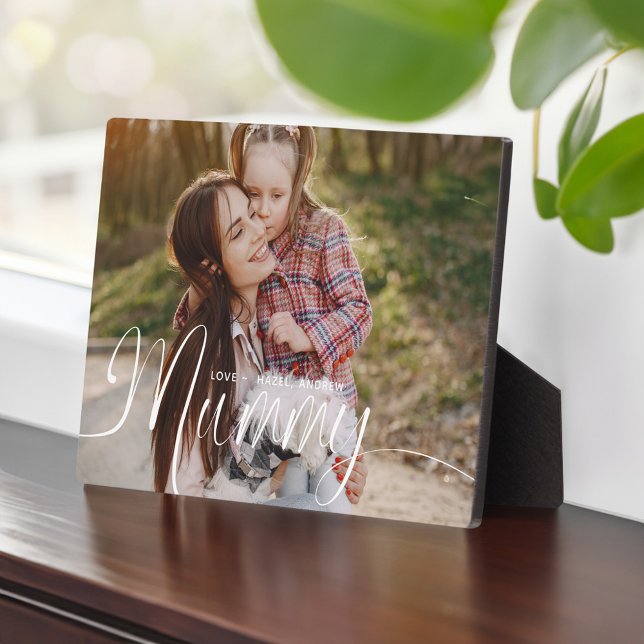Placa Expositora Regalo para escritura de Mamá de fotos completa de (Gift for Mummy Mother's Day Full Photo Mum Script Plaque)