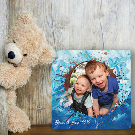 Placa Expositora Regalo para familia Foto personalizada con salpica