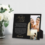 Placa Expositora Regalo para la madre de la novia | Foto y mensaje<br><div class="desc">Verdaderamente especial y memorable madre del regalo de la novia de la foto de la hija y mensaje de la placa negra. Dale un hermoso regalo personalizado a tu madre en el día de tu boda que ella apreciará para siempre. Este hermoso regalo personalizado del día de la boda incluye...</div>