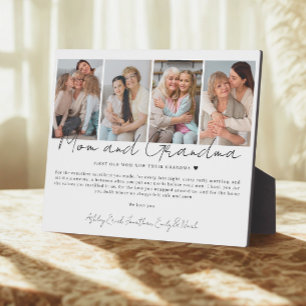 Placa Expositora Regalo para mamá y abuela de niños y nietos