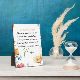 Placa Expositora regalo para mi hija adolescente, inspiración