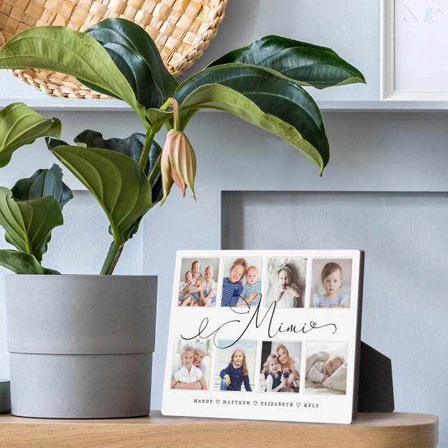 Placa Expositora Regalo para Mimi | Collage de fotos de los nietos (Subido por el creador)