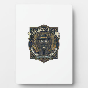 Placa Expositora Regalo para papá gato de jazz negro - Gato de jazz