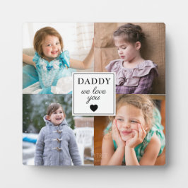 Placa Expositora Regalo Para Papá/Papi Te Amamos Collage de fotos