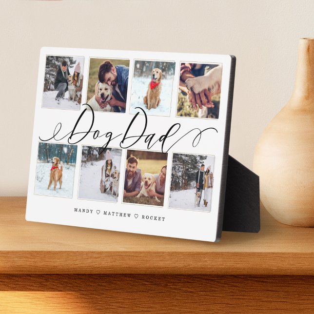 Placa Expositora Regalo para papá perro | Collage de foto de famili (Subido por el creador)