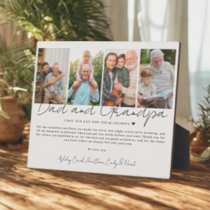 Placa Expositora Regalo para papá y abuelo de niños y nietos