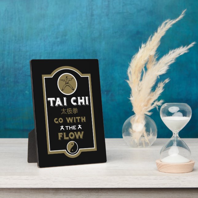 Placa Expositora Regalo para practicante de Tai Chi (Lado)