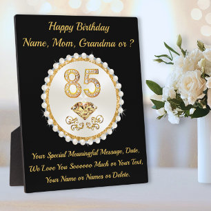 Placa Expositora Regalo Personalizado, Cumpleaños 85, Mamá, Abuela,