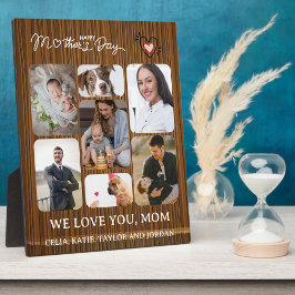 Placa Expositora Regalo personalizado del día de la madre: 7 Collag