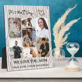Placa Expositora Regalo personalizado del día de la madre: 7 Collag