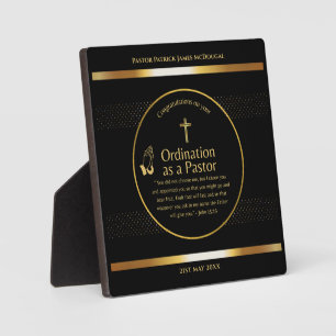 Placa Expositora Regalo personalizado del sagrado recién ordenado p