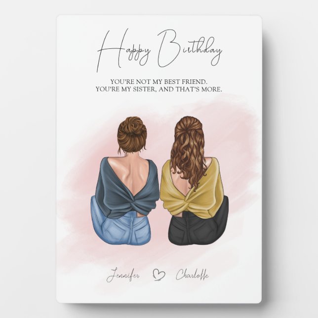 Placa Expositora Regalo personalizado para mejor amigo - BFF (Frente)