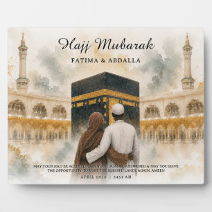 Placa Expositora Regalo personalizado para parejas islámicas, Hajj