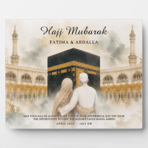 Placa Expositora Regalo personalizado para parejas islámicas, Hajj
