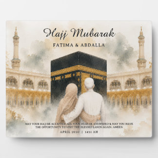 Placa Expositora Regalo personalizado para parejas islámicas, Hajj