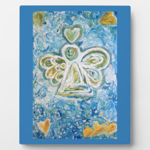 Placa Expositora Regalo plano del cuadro de arte del Ángel Azul de 