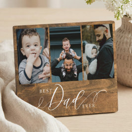 Placa Expositora Regalo Recuerdo de Foto Familiar Mejor Papá del Mu